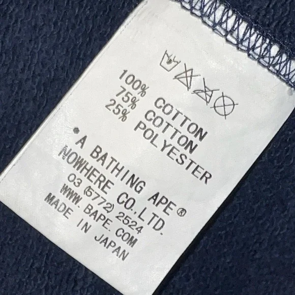 2008 Bape By A Bathing Ape Holstein Cow Full ZipHoodie Navy Size Large